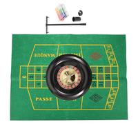 CANIGHT Russian Poker Wheel 25Cm Roulette Game Set with Chips and Table Cover for Bar Parties and Festival Activities
