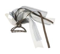 CANIGHT Sleek Girl Hair Bow Clip Elegant French Style Tulle Streamer Barrette Lightweight Hair Accessory for Women Girls