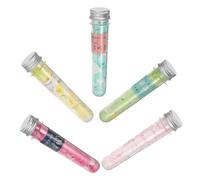CANIGHT Soap Color Foaming Portable Flakes Disposable Scented 5pcs Soap Slices with Test Tubes Lightweight Hand Washing for Outdoor Travel