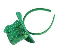 CANIGHT St Patricks Day Headband for Women with Green Sparkling Glitter Shamrock Hat, Comfortable Cloth Material, Easy to Wear Hair Accessory for St Patrick's Day Celebrations and Party