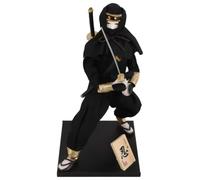 CANIGHT Traditional Japanese Samurai Figurine Made of Gypsum Foam Polyester with Intricate Details Decorative Doll Black Miniature Asian Ancient Figurine for Home Decor and Display