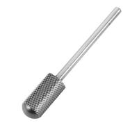 CANIGHT Tungsten Steel Nail Drill Bit Cylinder Grinding Head for Efficient Dead Skin Removal and Nail Prep, Silver round Shape Suitable for Manicure and Pedicure Use