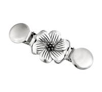 CANIGHT Vintage Alloy Cardigan Clip Fashionable Collar Clip with Alligator Clasps, Silver Clothes Accessory that Will Not Damage Fabric for Casual Outfit and Costume Parties