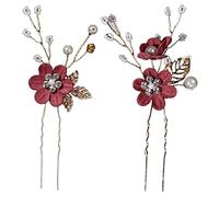 CANIGHT Wedding Flower Hairpin 2pcs Bridal Headband Stylish Bride Hair Accessories for Special Moments