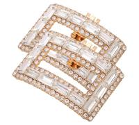 CANIGHT Wedding Shoe Clips with Glass Crystal Buckles for Heels Women | Zinc Alloy Detailing, Rose Gold Finish, for Loafers and High Heels at Evening Parties