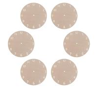 CANIGHT Wooden Clock Faces 6PCS Round Blank Dial 23cm Diameter with Detailed Tutorials for Office and DIY Crafting