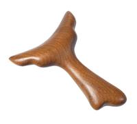 CANIGHT Wooden Mermaid Tail Gua Sha Facial Massage Tool for Neck and Face, Manual Muscle Scraper with Reflexology Scraping Stick, Light Brown Spa Therapy Instrument for Women and Men