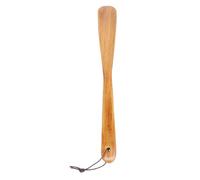 CANIGHT Wooden Shoe Horn Long Handled Shoe Lifter 32cm Brown