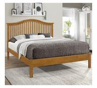 canika wooden double bed in honey oak