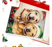 Canine - 2025 2D Dog Pendants - Christmas Tree Countdown with Puppies | For Living Room Bedroom Fireplace Kitchen Birthday Party Kids