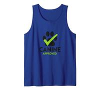 Canine Approved Paw Print Logo for Pet Products Tank Top, Men, Royal Blue, XXL