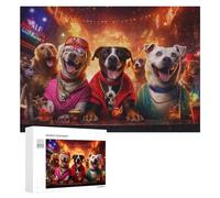 Canine Carnival A Night Out in The City, 300 PCS Jigsaw Puzzle for Adults, Winter Activity Gift - for Detail-Focused Puzzlers