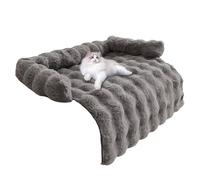 Canine Couch Nest - Reinforced Border Guard, Velour Puppy Day Bed Pad | Canine Couch Nest Soft Support Furniture Cover Bedroom Lounge Kids Room Playground Flat Condo Residential Comfort Indoor