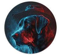 Canine Crime Solver Jigsaw Puzzles for Adults 1000 Piece Round Jigsaws 1000 Pieces for Adults Brain Teaser Game for Teenagers, Perfect 67.5x67.5cm