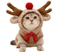 Canine Elk Outfit - Charming Party Dimensional, Antler Hearing Garment, Resilient Wapiti Jacket Seasonal, Long-Lasting Apparel Masquerade Festival | Excellent Compact Feature for Warmth