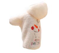 Canine Festive Apparel - Snowman Plush Coat Warm Adjustable, Dog Holiday Jacket | Halloween Thanksgiving Winter Attire, Fall Birthday Celebration Outfit, Pet Seasonal Garment