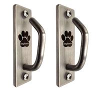 Canine Hitch- Secure Dog Leash Parking Mounted Indoor - Outdoor Wall Hook - Tie Out Stainless Steel Practical Lead Management for Home & Business, Slim Compact 2 Pack