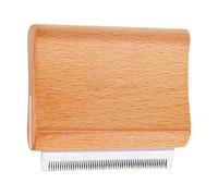 Canine Molting Groomer - Soft Bamboos Grip, Skin-Friendly Tresses Collector | Thick Coat Detanglers, Multi-Row Bristle Brushing Device For Canines Adults Shed Control Bathing Maintenance Use