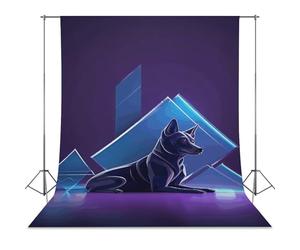 Canine Sculpture Backdrop Background for Photography High Density Polyester Fabric Background Banner Seamless Photo Booth Prop Backdrop 56"x118" for Birthday Party Decor Photoshoot Banner Props