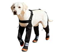 Canine Suspended Footwear - Weatherproof Paw Covers, Traction Sole Design | High Visibility Support Equipment For Small Animals Frosty Climate Icy Paths Seasonal Adventure Mobility