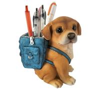 Canine Themed Pen Holder - Decorative Sitting Dog Pen Cup, Safe Resin Office Desk Accessory for Pet Owners | Ut Funny Ergonomic Organizer