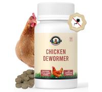 CanineGluca - Chicken De-wormer: an All-Natural Health Formula, 120 Tablets, Safe for Eggs During Use, Complete Poultry Medicine Supplies, US-Made, Effective for Poultry and Ages.