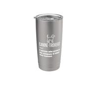 Caninetrovert Definition Meaning Funny Dog Lover Owner Joke Stainless Steel Insulated Tumbler