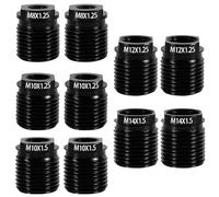 CANIPHA 10Pcs Gear Shift Knob Adapter Kit, Universal Aluminum Alloy M10x1.25 M12 M14 Thread Adapter, Quick Install Secure Fit on Shifter Knobs and Car Accessories