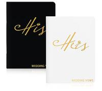 CANIPHA 2pcs Vow Books His and Hers,Wedding Vow Books with Gold Foil Lettering,Perfect Wedding Ceremony Essential for Wedding Stuff