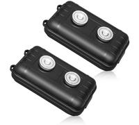 CANIPHA Magnetic Key Holder for Under Car - Waterproof Hidden Key Box for Outdoor Travel, Vehicles (Black, 2Pcs)