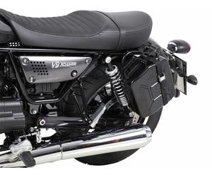 Canister 4ltr. Including cutout holder left black for Moto Guzzi V 9 Roamer