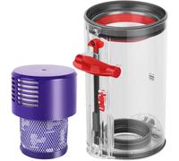 Canister Dust Bin and Filter Replacement Parts Compatible With Dyson V10 Vacuum Cleaners, Canister Large Bin Vacuum Dust Bucket HEPA Filter Attachments Part no. 969509-01