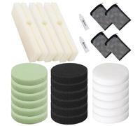 Canister Filter Maintenance and Replacement Filter Media Kit Compatible with Fluval Fx2 Fx4 Fx5 Fx6, Including Bio-Foam Filter Pad, Quick Clear/Water Polishing Pad, Carbon Pads