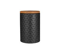 Canister Matt Black Triangle with Bamboo Lid Premier Housewares Black One Size