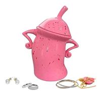 Canister with Attitude, Food Storage Jar with Lid, 7.87 * 7.09 Inches, Tightly Sealed, Creative Akimbo Jar Decoration, Decorative Food Storage for Coffee, Tea and Sugar in The Kitchen