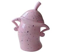 Canister with Attitude, Unique Look and Innovative Pattern Ceramic Food Storage Jar Multi Purpose Drop Resistant Jar Combines Attitude Desktop Cup Ornament (Pinks)