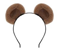 Canitor Animal Ears Headband Cute Halloween Costume Soft Cosplay Accessories for Women Adult, Bear Ear, Dark Brown