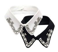 canjoyn 2 Pack Shirt Collar Peter Pan Necklace Fake Collar Detachable Faux Collar Dickey Collar for Womens, Zh01, 8-20
