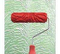 canjoyn 7" Rubber Art Roller Wall Painting Pattern Roller Decorative Texture Roller DIY Patterned Paint Roller with Plastic Handle