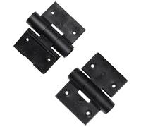 CANJPTON 2 x Replacement Hinge Hinges Compatible with Keter Woodland / Store-It-Out XL / Midi and Others Black ABS Plastic Painted Door Mount