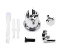 CANJPTON Compatible with Cistern D2D Toilet Push Button Double Flush Push Button Half Moon Push Button Half Moon Short Range Chrome AH0001800R 822043001