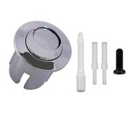 CANJPTON Toilet Flush Button Replacement Compatible with AH0001800R Dual Flush Push Button Threaded Push Rods Short Body Compatible with D2D Chrome