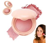 Canknown Bloom Up Baked Highlighting Blush, Canknown Soft Pinch Glitter Powder Blush, Natural Finish - Buildable Color, Long Last Natural Complexion, Shape, Contour & Highlight (#02 Serenade)