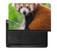 cankuop Cheerful Red Raccoon Passport Cover Protector, Slim Holder for International Journey Accessories, Travel Organizer