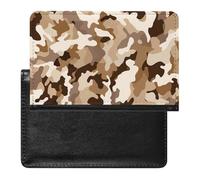 cankuop Dusty Tan Brown Camo Passport Cover Protector, Slim Holder for International Journey Accessories, Travel Organizer