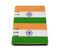 cankuop Indian Flag Refillable A5 Notebook That Lays Flat, Leather Binder Journal for Planner, Office Supplies