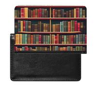 cankuop Library Bookshelf Book Passport Cover Protector, Slim Holder for International Journey Accessories, Travel Organizer