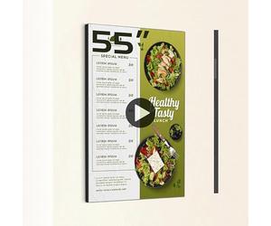 Canlarriz 4K UHD 700nits Digital Signage Wall Mount 55" Slim Fit Frameless Commercial Display LCD Display Advertising Display 4-46GB Android