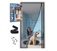 CANLENE Magnetic Screen Door Left Right Side Opening Polyethylene Terephthalate Mesh Greater Than Fiberglass and Polyester Easy Install