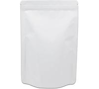 CANLENPK 10 x 15 cm/ 4 x 6 inch White Mylar Foil Bags Standable, Zippable Foil Pouches with Zipper Food Storage, Aluminum Foil Bags Heat Sealable Sample Metallic Myla Pouches(100PCS)